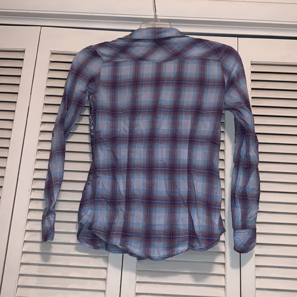 Blue Patterned Flannel - Picture 2 of 4